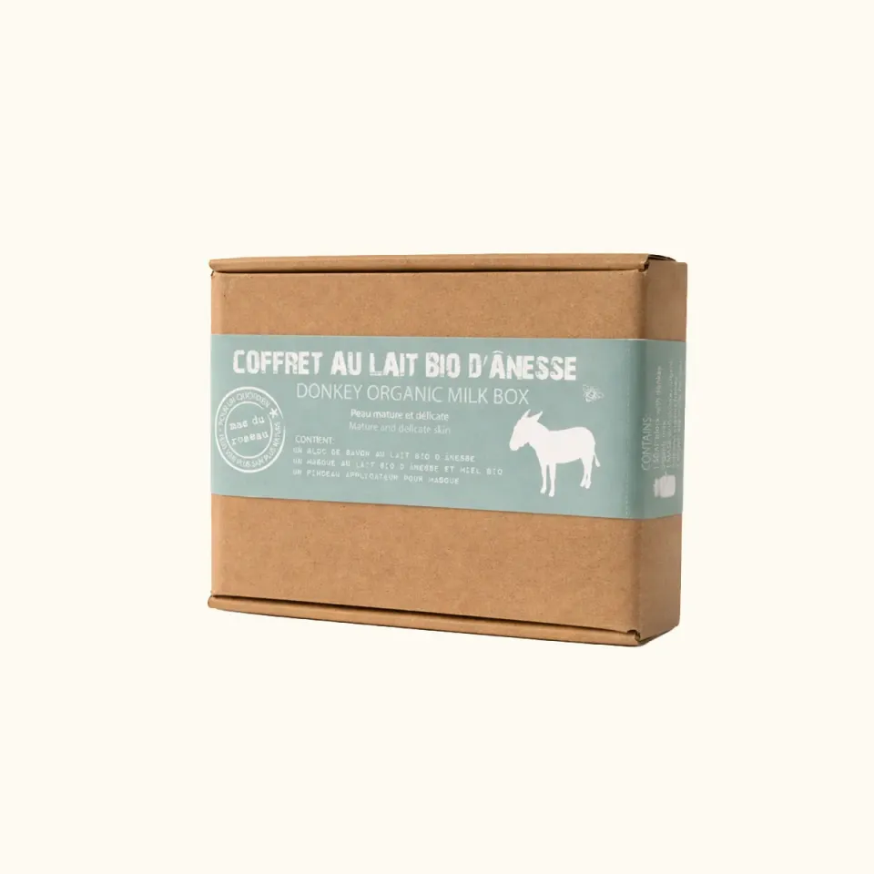 Mas du Roseau Lait d’Ânesse Bio coffret soin 3 pièces sans parfum