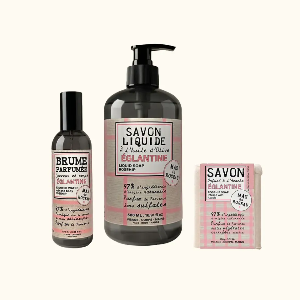 Mas du Roseau Philosophie Eglantine coffret savon et brume