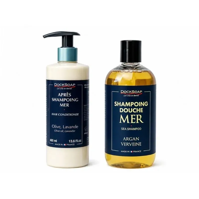 Docksoap Mer Argan duo shampoing 500ml après-shampoing 400ml
