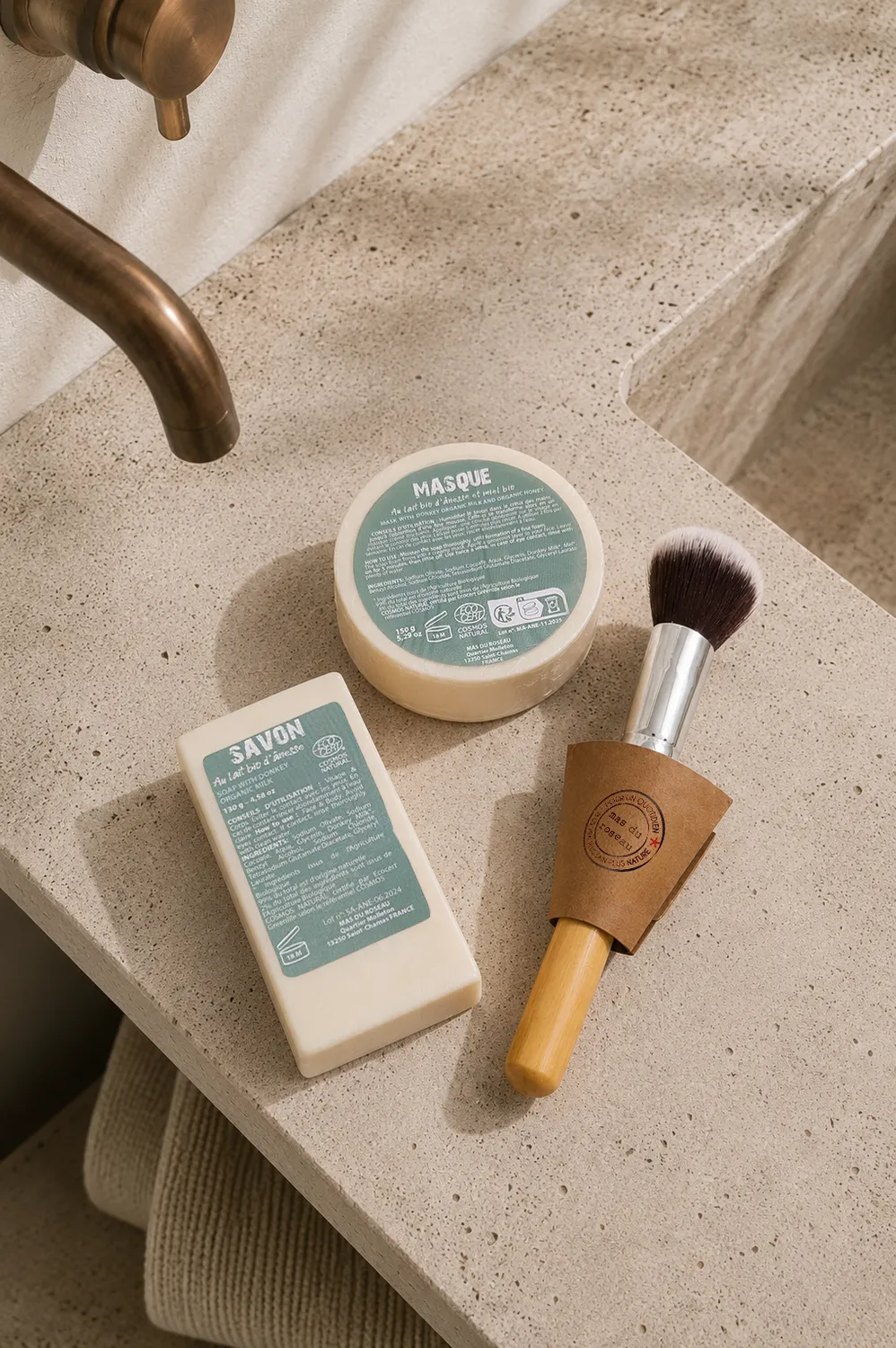 Mas du Roseau Lait d’Ânesse Bio coffret soin 3 pièces sans parfum