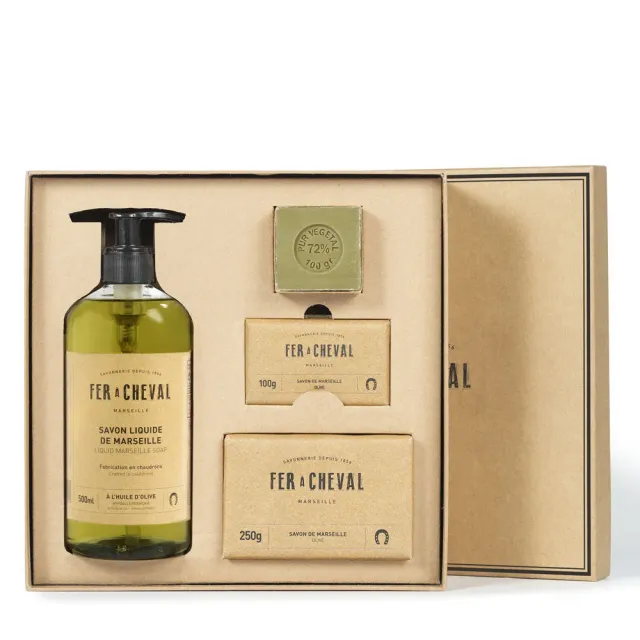 Savonnerie Fer à Cheval Coffret Savon Marseille Pur Olive