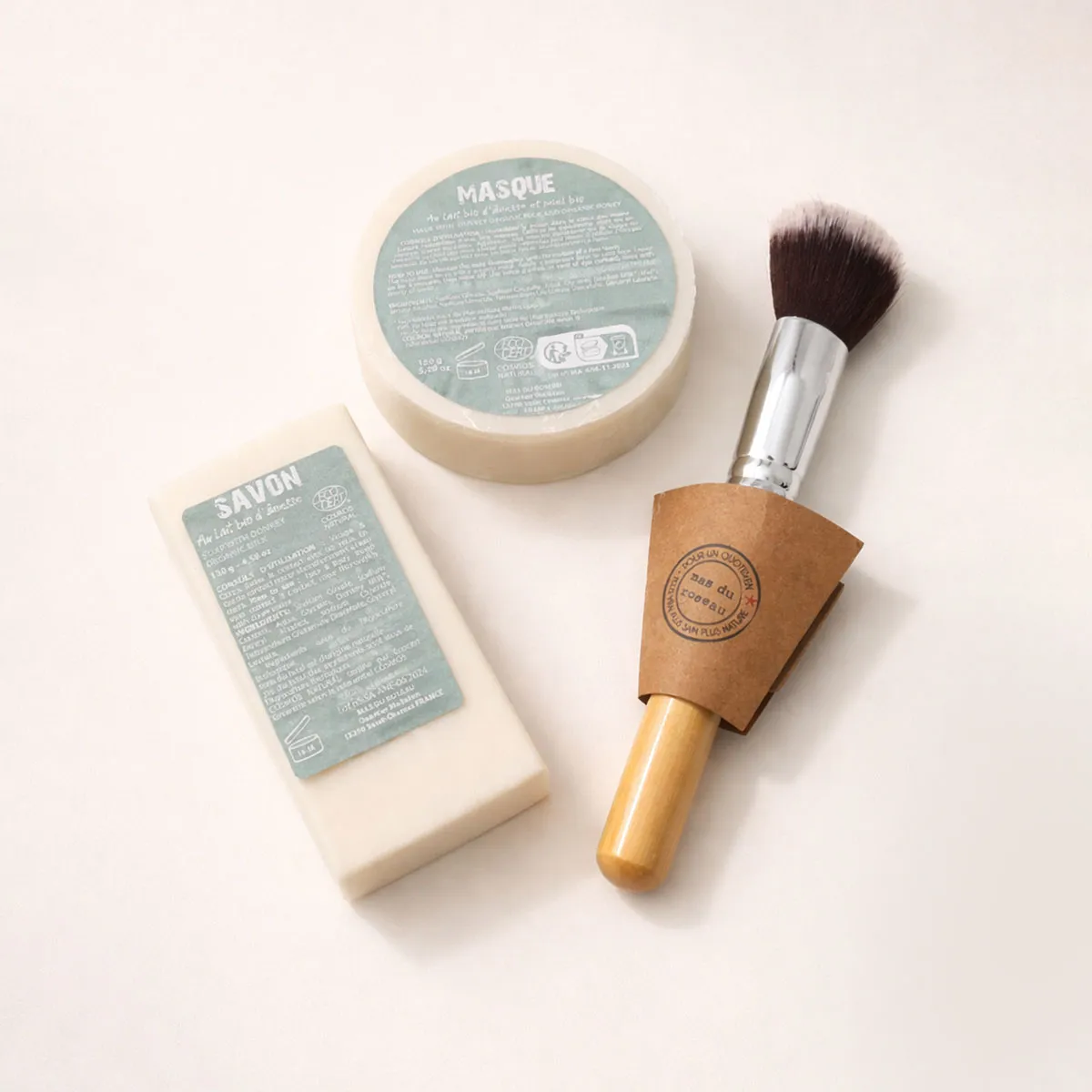 Mas du Roseau Lait d’Ânesse Bio coffret soin 3 pièces sans parfum