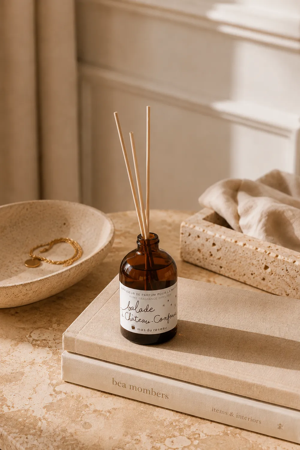 Mas du Roseau Dans mes rêves Balade à Château-Confoux diffuseur parfum