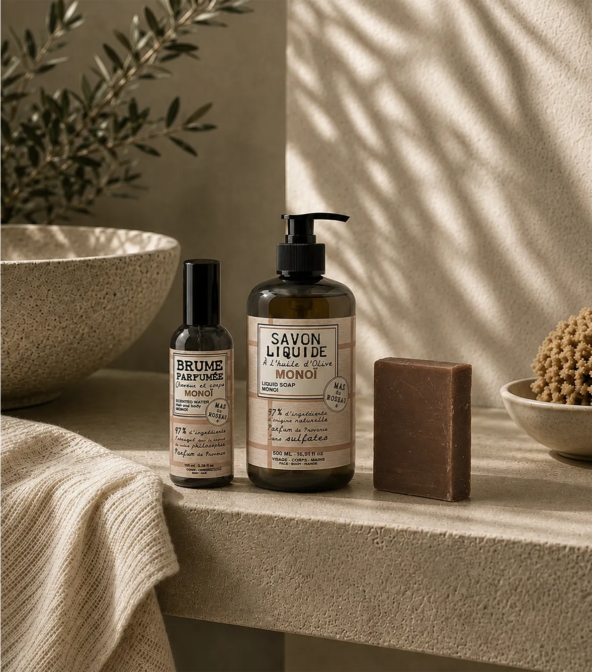 Mas du Roseau Philosophie coffret monoï 3 soins tropical
