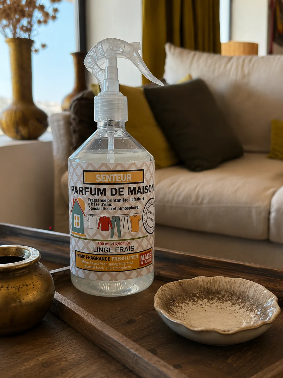 Mas du Roseau Éco&Bô Linge Frais parfum maison spray