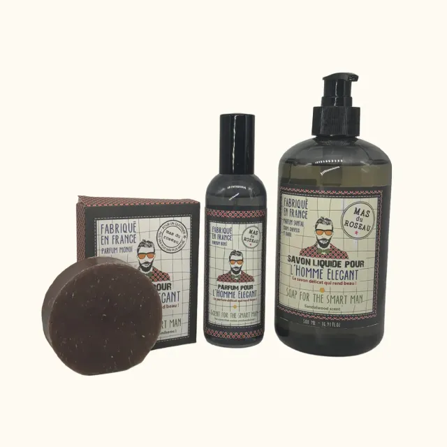 Mas du Roseau L'Homme Élégant coffret homme 3 soins boisé