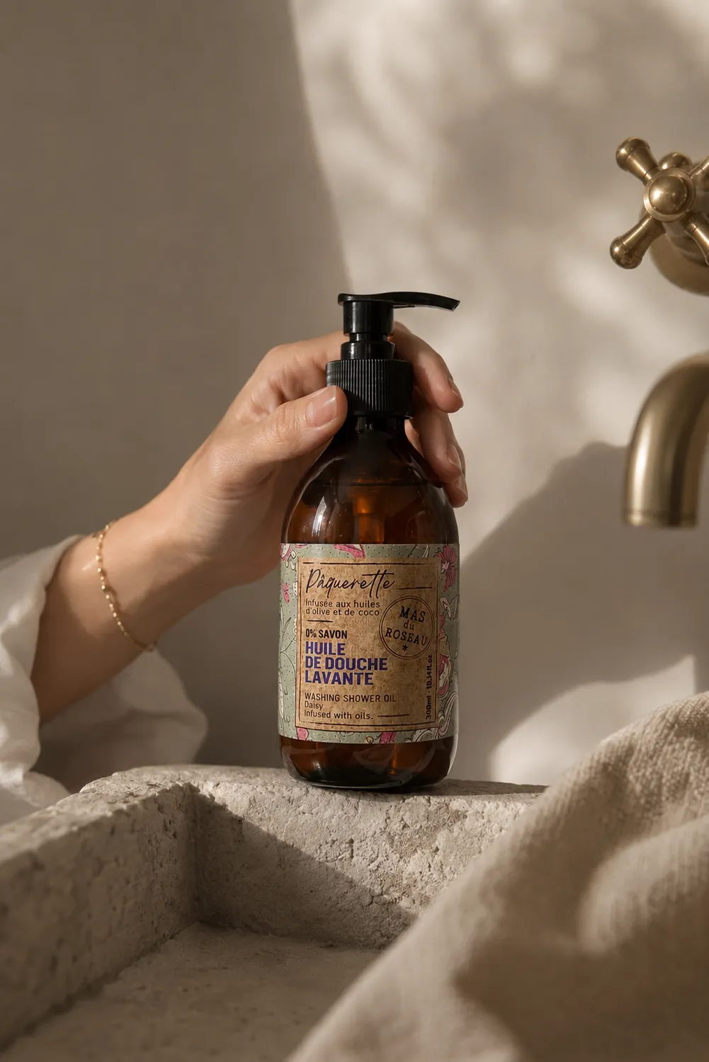 Mas du Roseau Infusions huile douche Pâquerette florale
