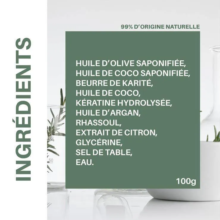 La Maison des Sultans Argan Rhassoul Shampoing Solide 1 Pièce