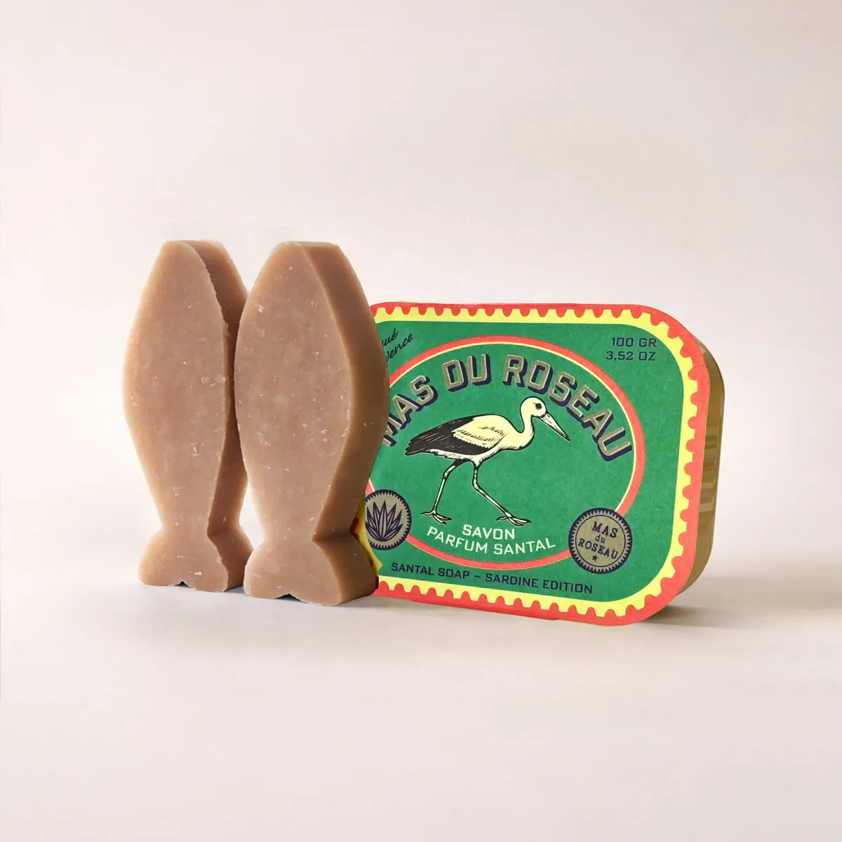 Mas du Roseau Sardine Santal savon solide boîte métal