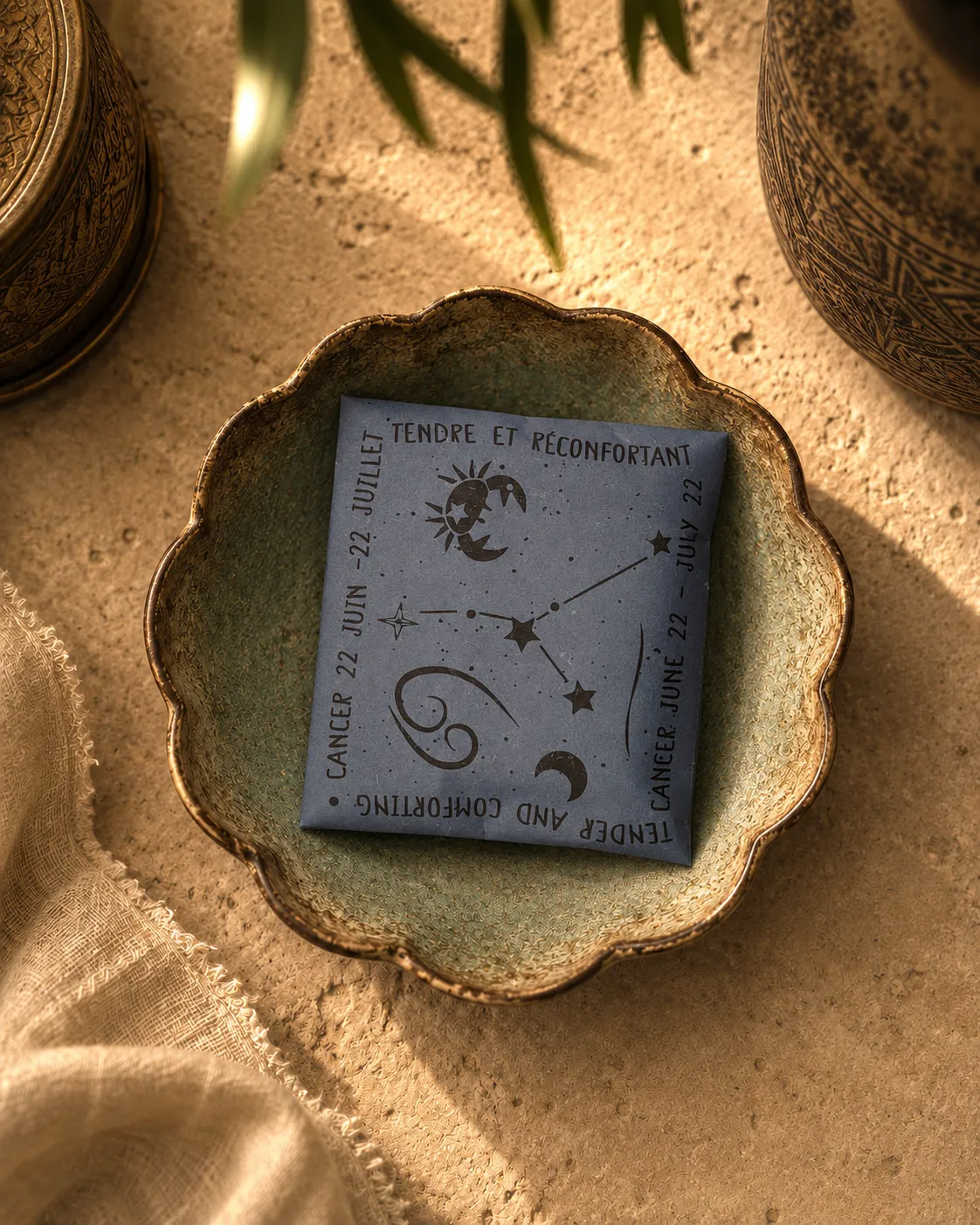 Mas du Roseau Pachamama Astro Cancer savonnette parfum monoï