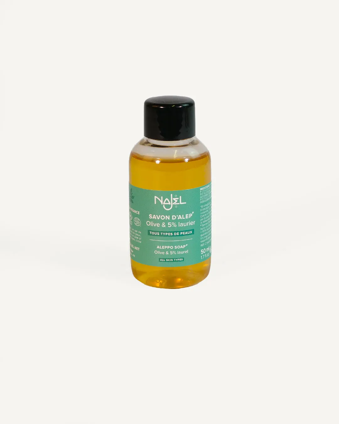 Najel Savon d'Alep Liquide 5% Laurier savon liquide 200ml peaux normales