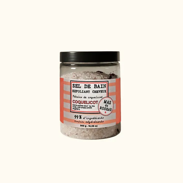 Mas du Roseau Philosophie sel exfoliant cuir chevelu Coquelicot