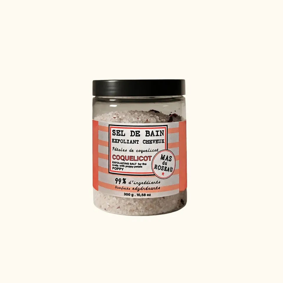 Mas du Roseau Philosophie sel exfoliant cuir chevelu Coquelicot
