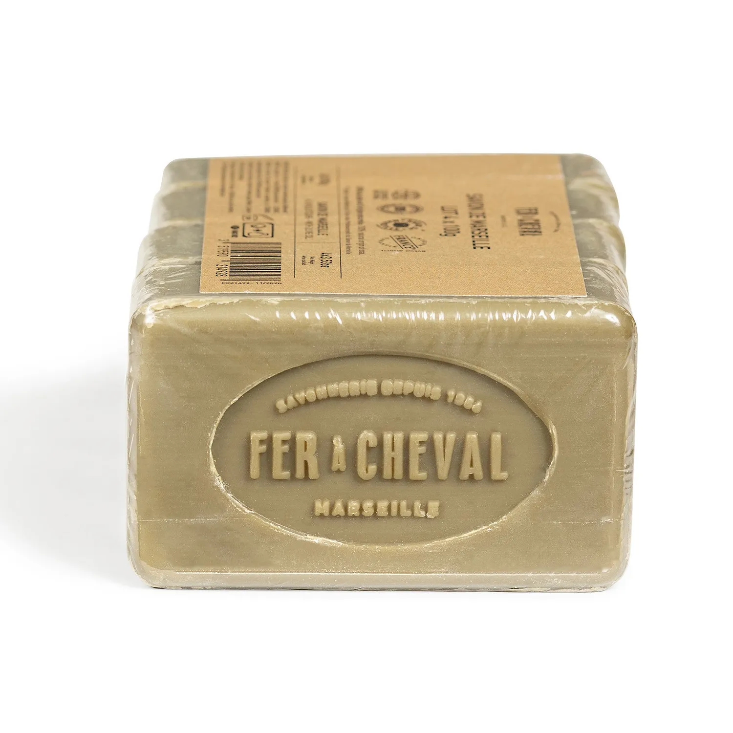 Savonnerie Fer à Cheval Pur Olive lot 4x100g savon de Marseille extra pur