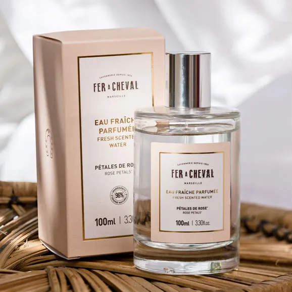 Savonnerie Fer à Cheval Pétales de Rose eau fraîche 100ml rose