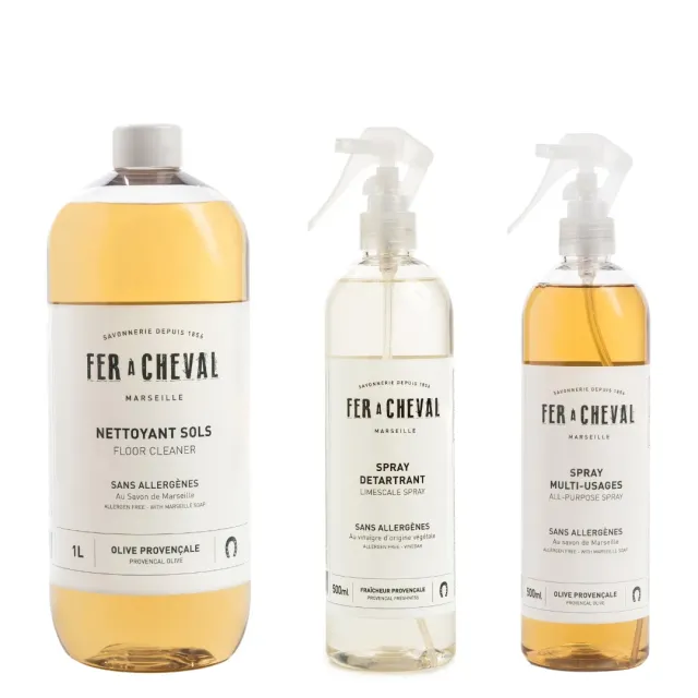 Savonnerie Fer à Cheval TrioSaine kit sol spray multi-usage