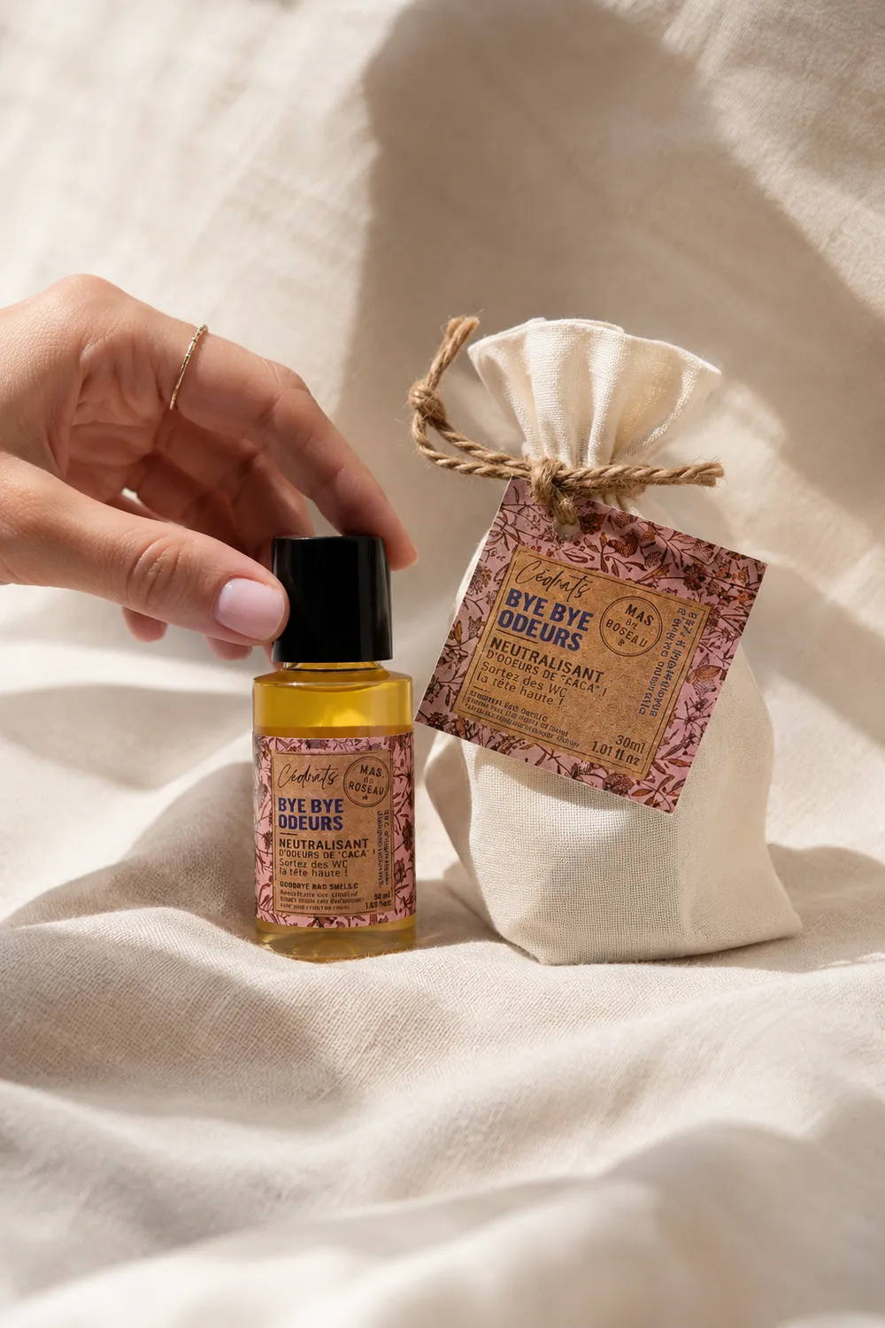 Mas du Roseau Infusions Bye Bye Odeurs WC gouttes parfumées voyage