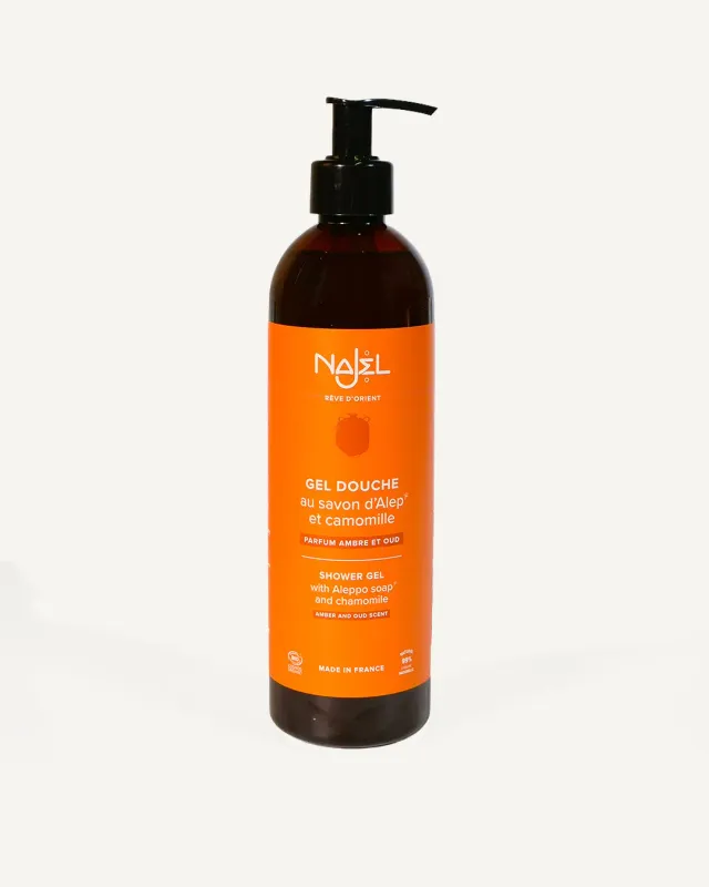 Najel gel douche ambre et oud savon d’Alep 500ml