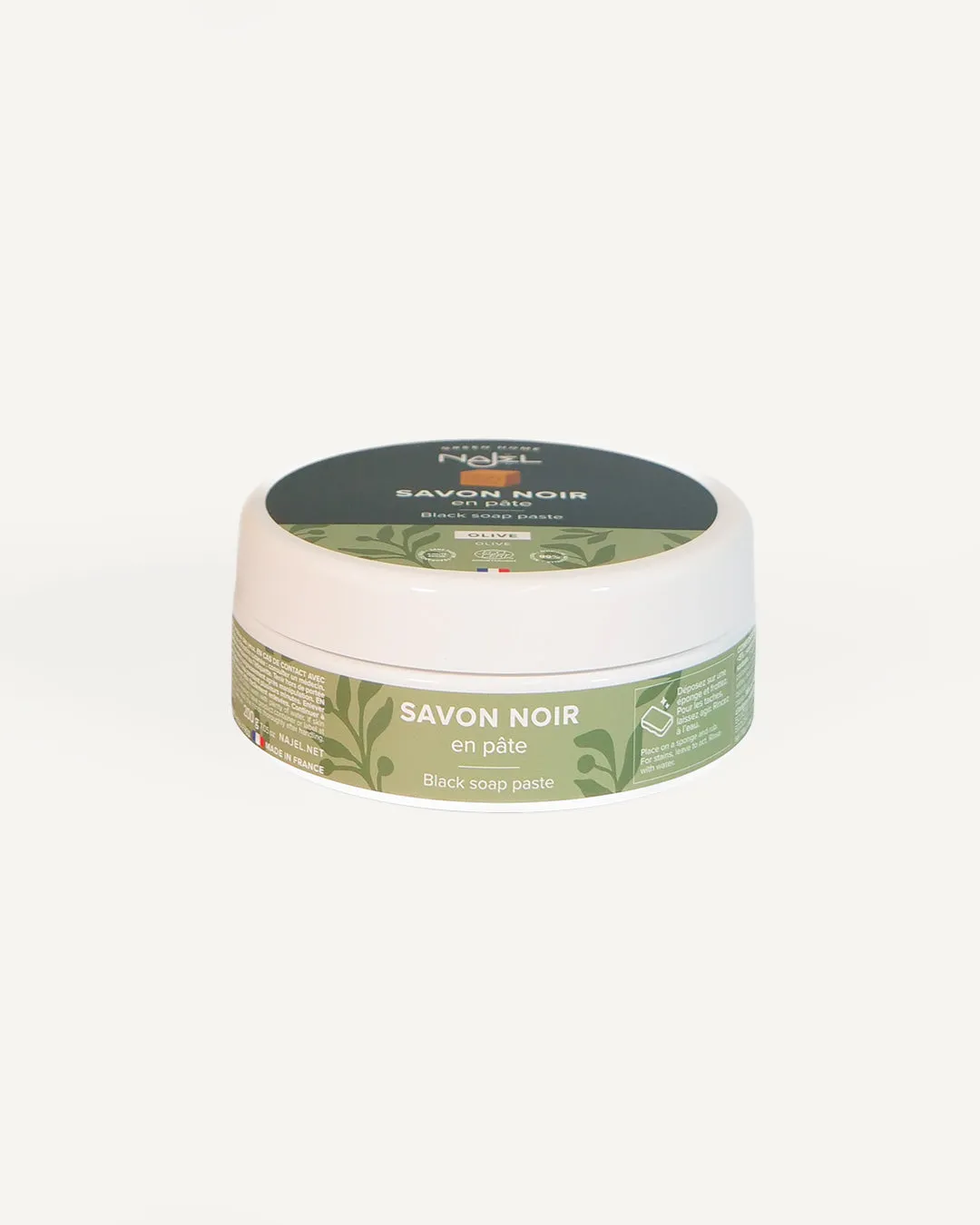 Najel Savon noir en pâte nettoyant 200 g olive