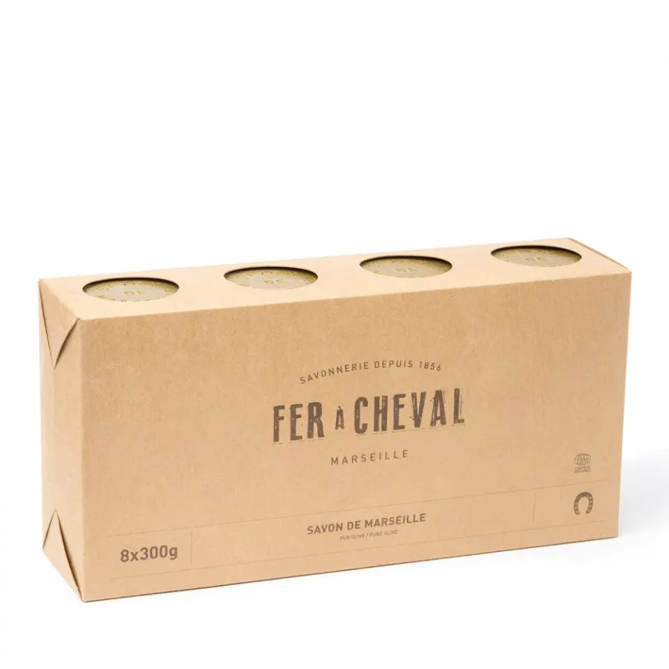 Fer à Cheval Authentique Pur Olive savon de Marseille 8x300g hypoallergénique