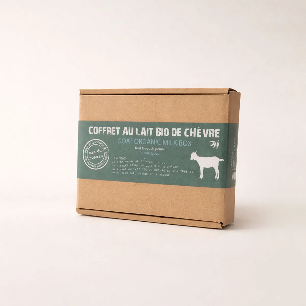Mas du Roseau Collecte coffret soin lait de chèvre bio purifiant